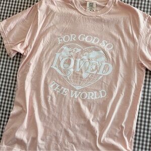 Christian For God So Loved Comfort Colors Shirt - Unisex Large, Brand New